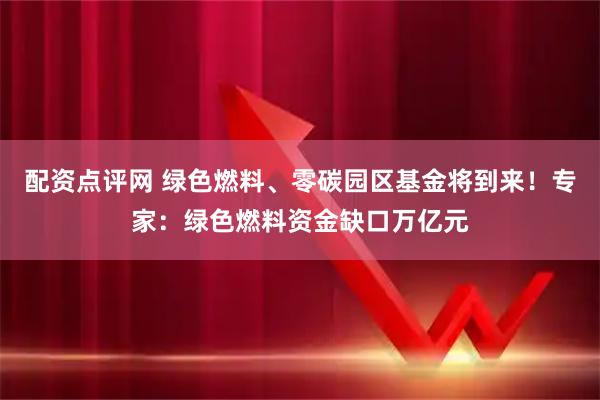 配资点评网 绿色燃料、零碳园区基金将到来!专家:绿色燃料资金缺口万亿元